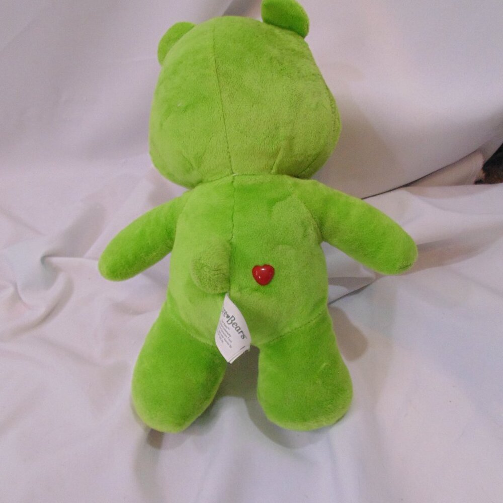 2015 Care Bears Stuffed Plush 13 Inches - Good Luck Bear - Kellytoy - Green - Picture 2 of 4